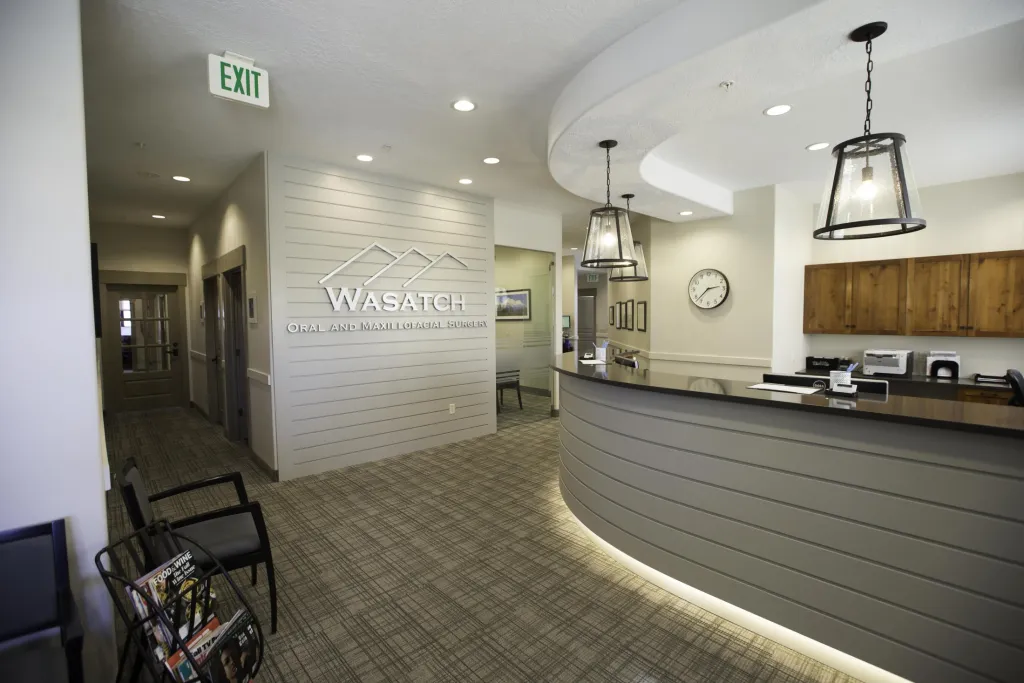 Front desk and reception area